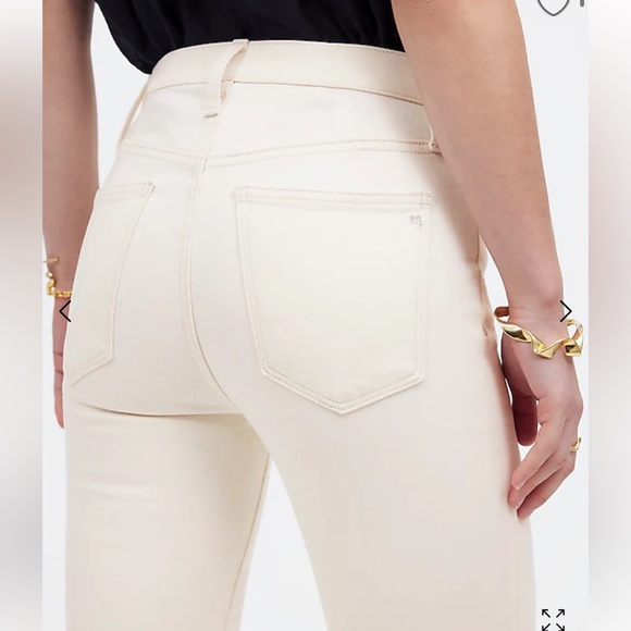 Madewell Kick Out Full-Length Jeans in vintage canvas cream size 28 Tall - Picture 4 of 5